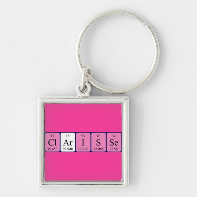 Clarisse periodic table name keyring (Front)