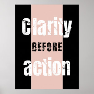 Clarity Before Action Vertical Dark Poster