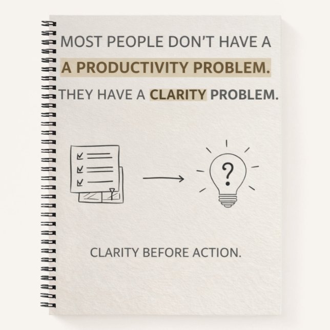 Clarity before Actions Notbook  Notebook (Front)