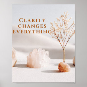 Clarity Changes Everything Neutral Minimalist Poster