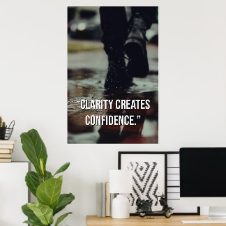 Clarity Creates Confidence Mindset Quote Poster
