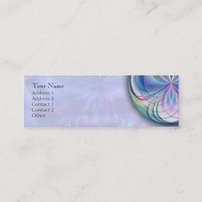 Clarity Mandala Skinny Business Card (Front)