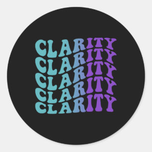 Clarity Suicide Prevention Mental Health Awareness Classic Round Sticker