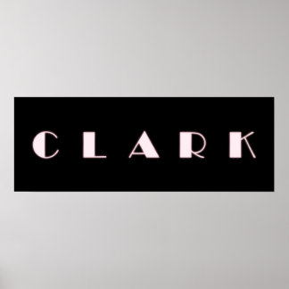 CLARK Alphabet Letter Name Art Poster