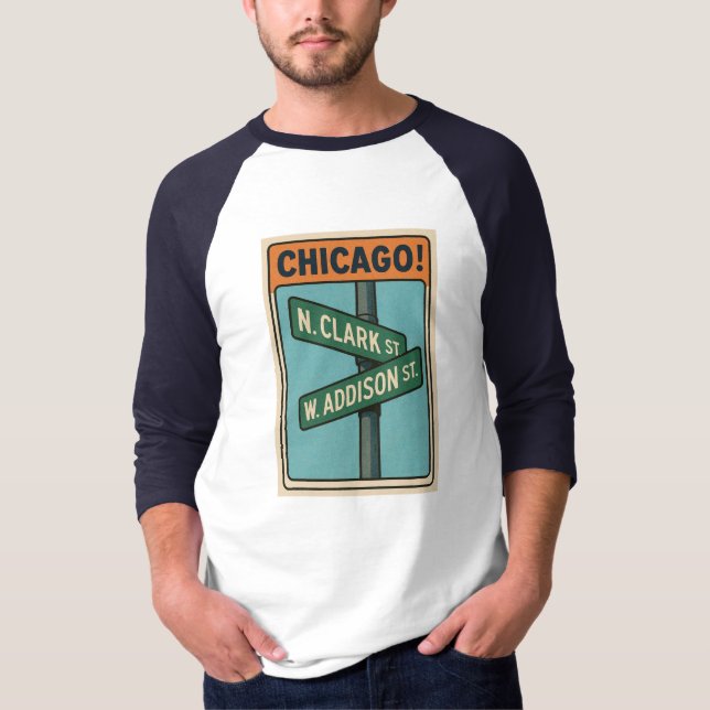 Clark and Addison  Basic 3/4 Sleeve T-shirt (Front)