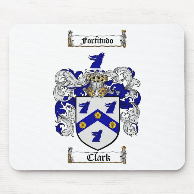 CLARK FAMILY CREST -  CLARK COAT OF ARMS MOUSE PAD (Front)
