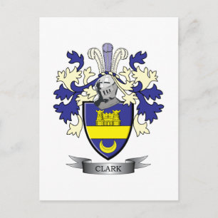 Clark Family Crest Coat of Arms Postcard
