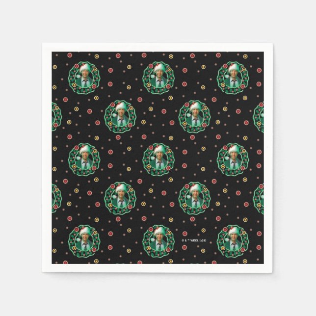 Clark Griswold Christmas Wreath Pattern Napkin (Front)