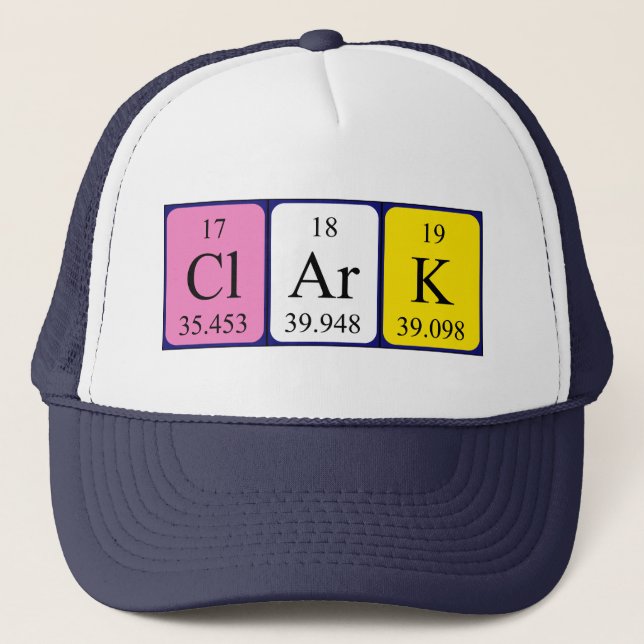 Clark periodic table name hat (Front)