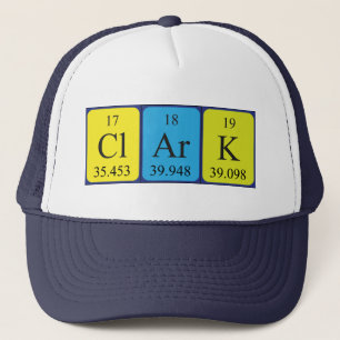 Clark periodic table name hat
