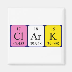 Clark periodic table name magnet