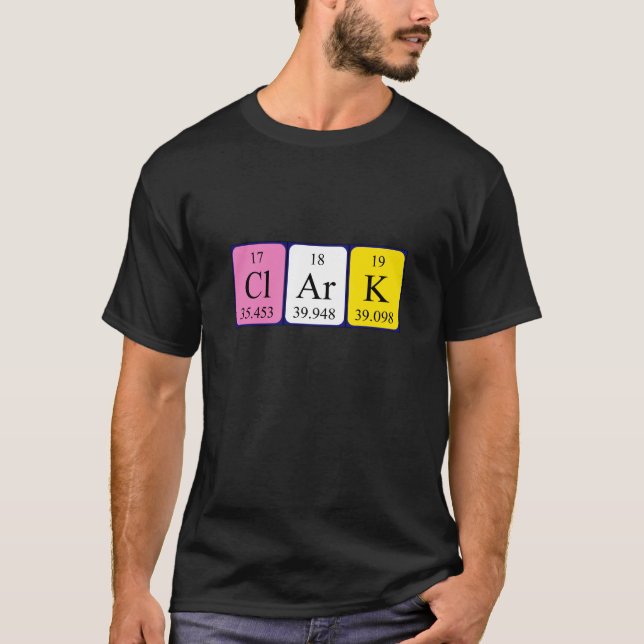 Clark periodic table name shirt (Front)