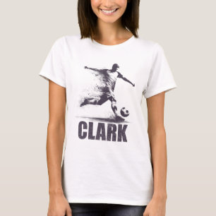 Clark Soccer Boys Personalised First Name Clark T-Shirt