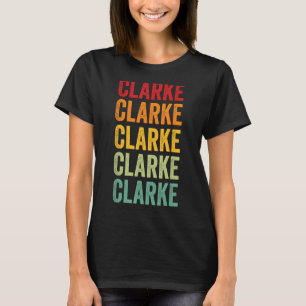 Clarke County Alabama Rainbow Text Design T-Shirt