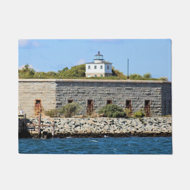 Clark's Point Lighthouse, Massachusetts Door Mat (Front)