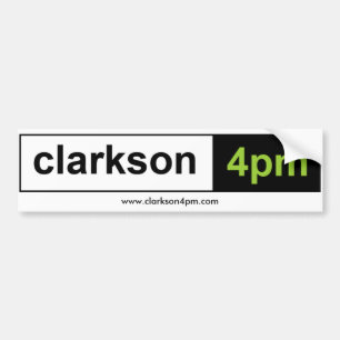 Clarkson4pm Bumper Sticker