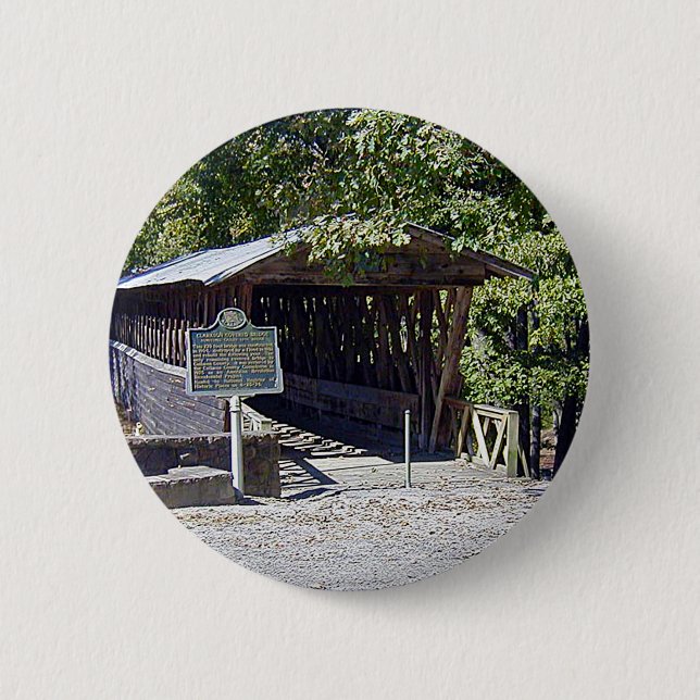 Clarkson Covered Bridge Alabama  6 Cm Round Badge (Front)