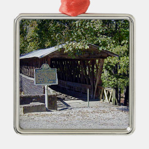 Clarkson Covered Bridge Alabama  Metal Tree Decoration