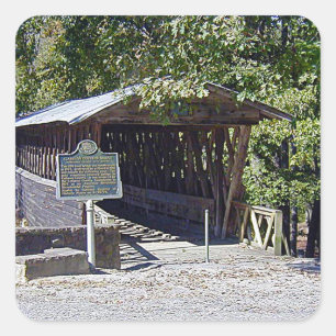 Clarkson Covered Bridge Alabama Square Sticker
