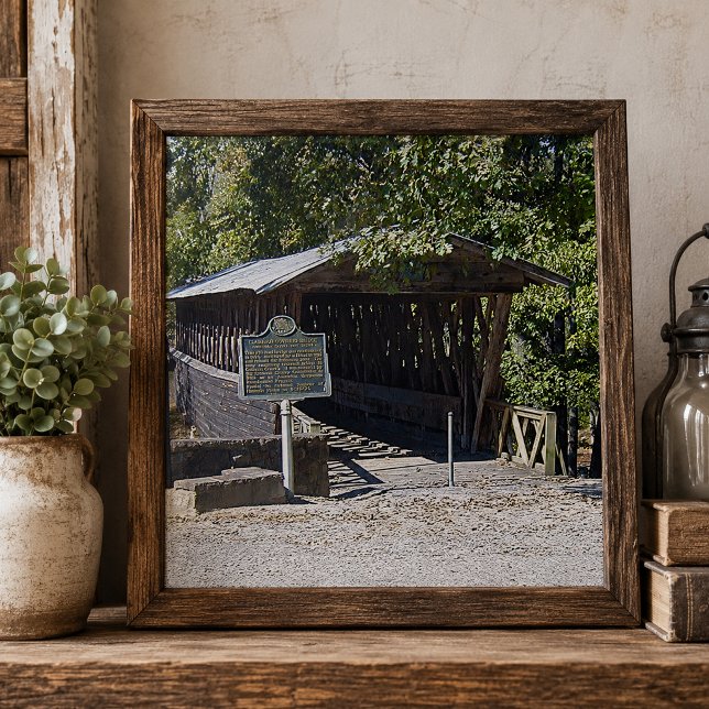 Clarkson Covered Bridge Alabama  Tile (Clarkson Covered Bridge Alabama Ceramic Tile)