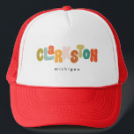 Clarkston Michigan Trucker Hat<br><div class="desc">Clarkston Michigan modern retro</div>