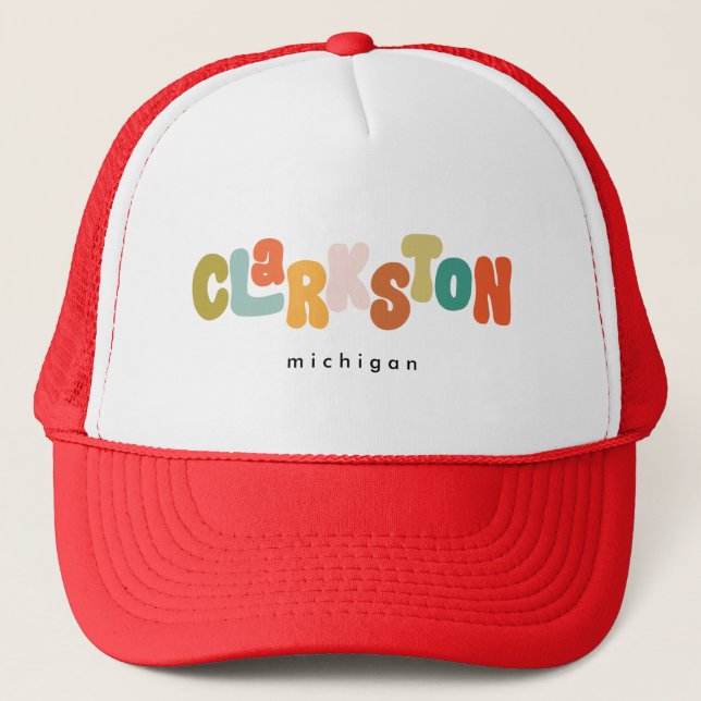 Clarkston Michigan Trucker Hat (Front)