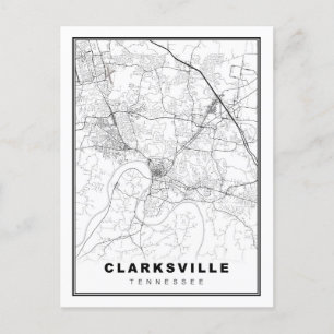 Clarksville Map Postcard