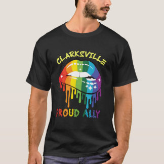 Clarksville Proud Ally Lgbtq Pride Us T-Shirt