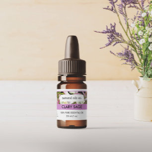 Clary Sage Essential Oils Fragrance Bottle Label