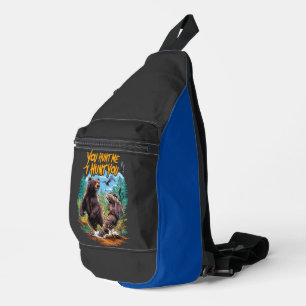 Clash in the woods bear hunting humourous sling bag