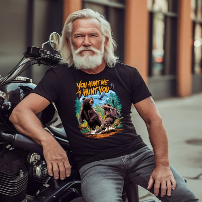 Clash in the woods bear hunting humourous T-Shirt (Creator Uploaded)