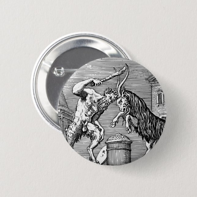 Clash Of The Titans 6 Cm Round Badge (Front & Back)