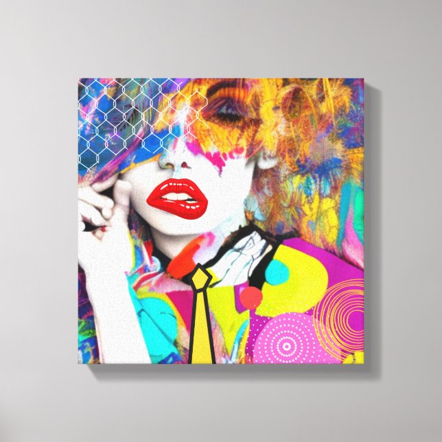 Clashy Lady Canvas Print (Front)
