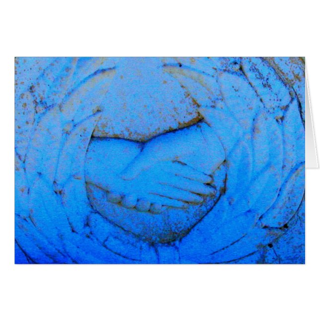 clasped hands carved stone (Front Horizontal)