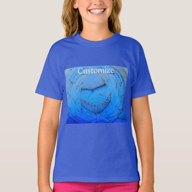 Clasped hands design T-Shirt (Front)