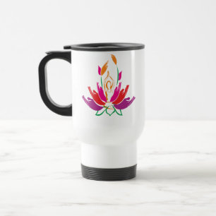 clasped hands  travel mug
