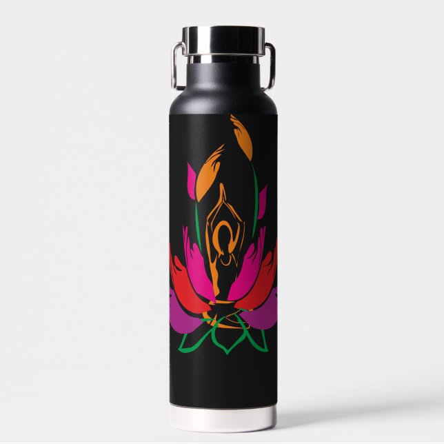 clasped hands  water bottle (Front)