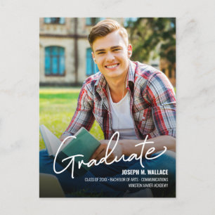 Class 2025 University Graduate Photo Personalised Announcement Postcard