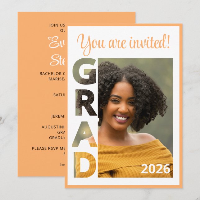 Class 2026 RN Nursing Graduate Party Invitation (Front/Back)