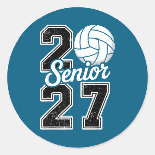Class 2027 Volleyball Senior 2027 Classic Round Sticker