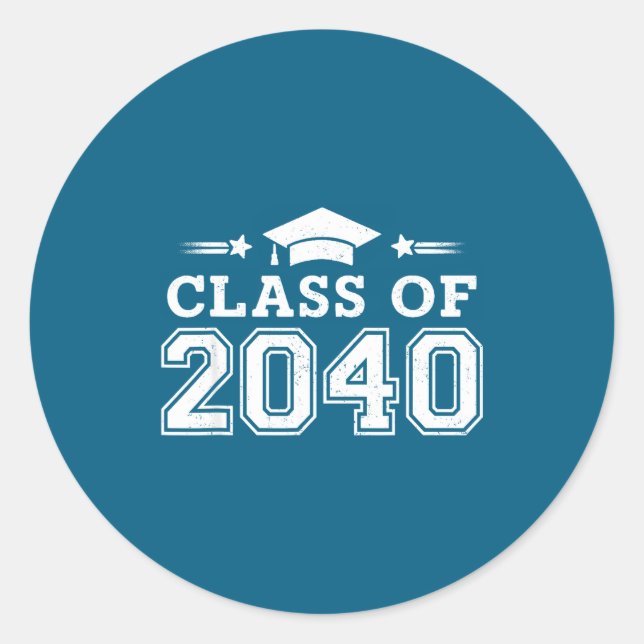 Class 2040 Grow Classic Round Sticker (Front)