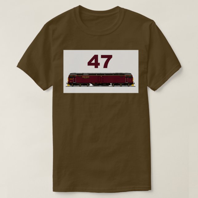 CLASS 47 LOCOMOTIVE WEST COAST LIVERY T-Shirt (Design Front)