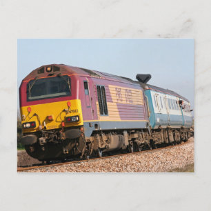 Class 67 diesel loco 67022 at Dawlish Warren Postcard