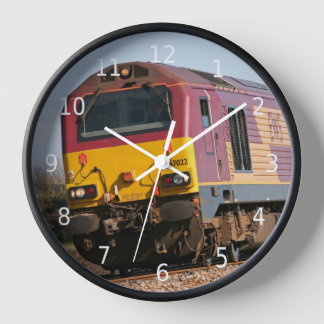 Class 67 vintage diesel railway engine, numbers clock