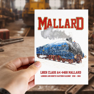 Class A4 Mallard - World Fastest Steam Locomotive Postcard