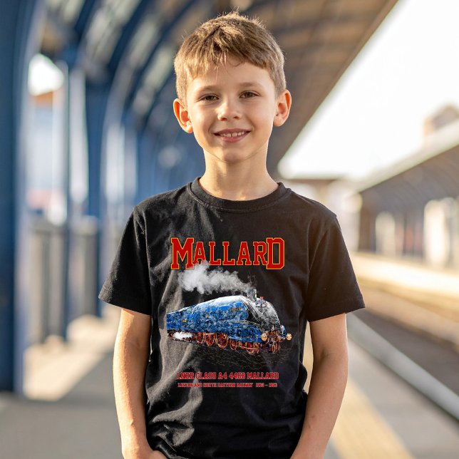 Class A4 Mallard - World Fastest Steam Locomotive T-Shirt (Class A4 Mallard - World Fastest Steam Locomotive. Boy Basic T-Shirt)