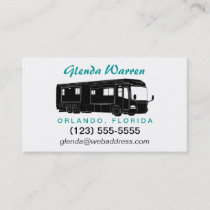 Class A Motorhome / Bus Silhouette Calling Card