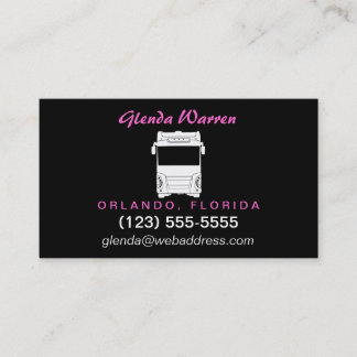 Class A Motorhome / Bus Silhouette Calling Card