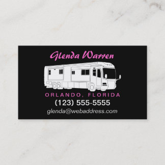 Class A Motorhome / Bus Silhouette Calling Card
