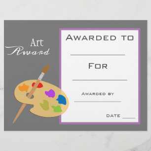 Class art award paint and paintbrush